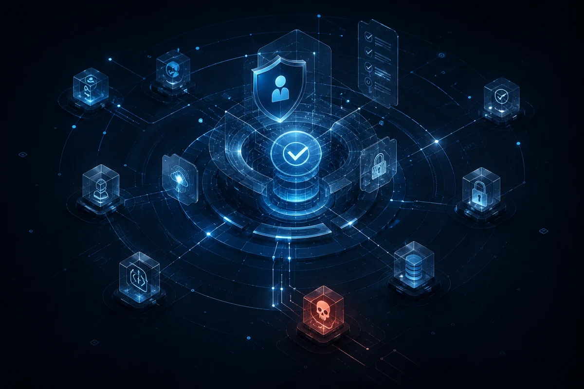 Cybersecurity visual about trusted access and permissions